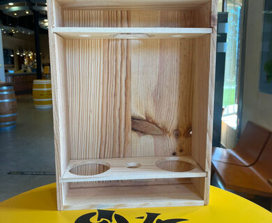 Estuche de madera de 3 botellas